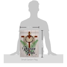 Ornament Collection King of The Jews Garden Flag Set Wall Hanger Religious Faith Hope Grace Peace Dove Christian Religion Easter House Decoration Banner Small Yard Gift Double-Sided, Made in USA