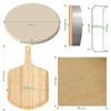 5 PCS Large Pizza Stone Set,Heavy Duty 16" Pizza Stone