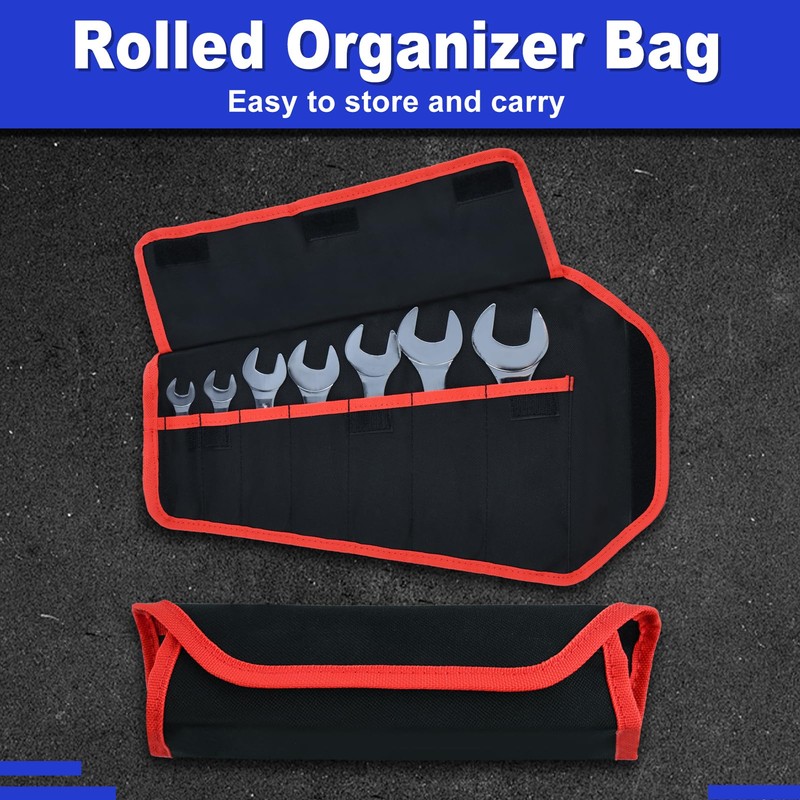 LEONTOOL Ultra Thin Spanner Set, Double Ended Spanner, SAE 7-Piece