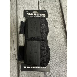 Tuff Wraps Wrist Wraps 24 Inch  BLACKOUT For Weightlifting Belt Loop Tightening