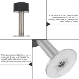 ULTECHNOVO 1pc Doorstop Long Door Stop Hinge Bedroom Door Stops Door Stoppers Security Door Stopper Wall Protector Stopper Hinge Pin Stop Exterior Doors Stainless Steel No Punching