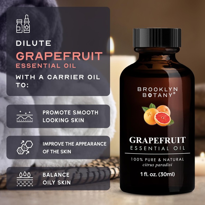 Brooklyn Botany Grapefruit Essential Oil - 100% Pure and Natural