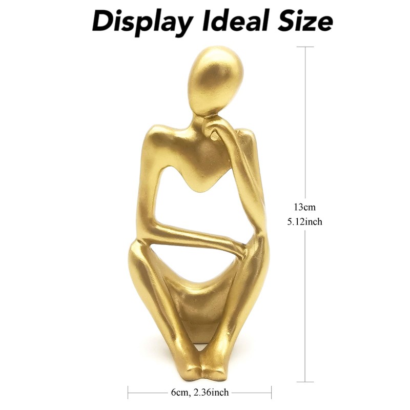 YUESUO Thinker Statue Abstract Sculptures Resin Decoration, Abstract Figure Crafts,