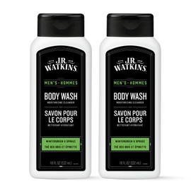 J.R. Watkins Body Wash Men's Wintergreen and Spruce, 18 fl oz, 2 Pack