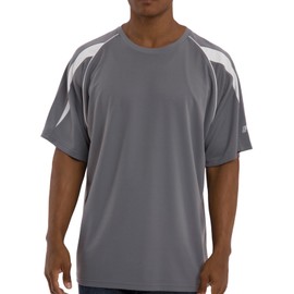 Russell Athletic Big & Tall Dri-Power Crew with shoulder insert Grey/White, 3X