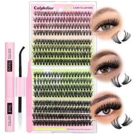 Lash Extension Kit Wispy Lashes Clusters 320PCS Eyelash Extension Kit with Lash Bond and Seal Waterproof Lash Clusters Kit D Curl Individual Lashes 10-16mm Cluster Eyelash Extensions Kit by calphdiar