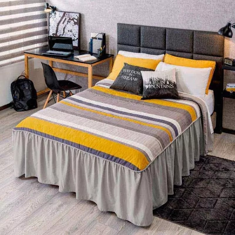 Vianney Colcha Denver Individual Con Funda Vianney Rayas Doble Vista