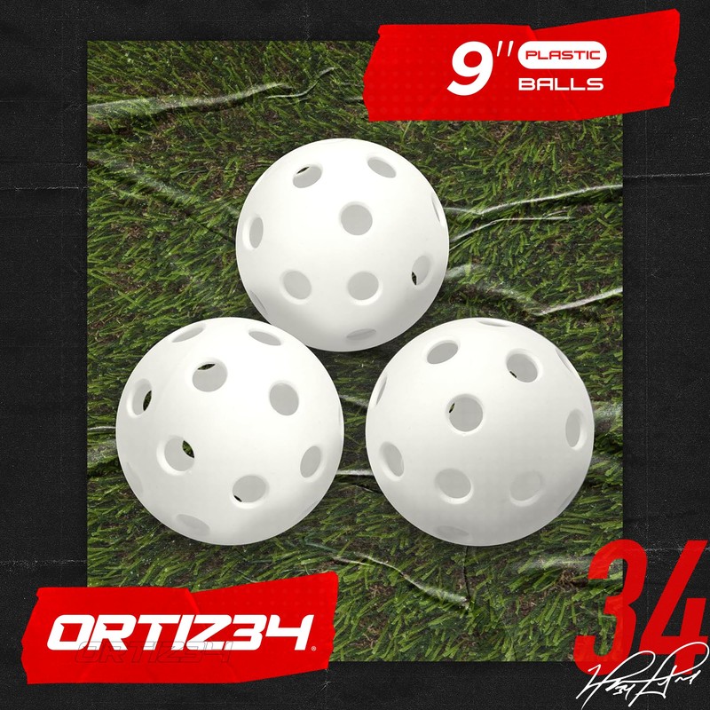 Ortiz34 Bat & Ball Set - Graffiti Plastic Bat &