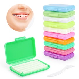 10 Stück Zahnspange Wachs, Kieferorthopädisches Wachs für Zahnspangen, Zahnspangenträger Wachs, wachs für zahnspange, 10-Typen Geschmack