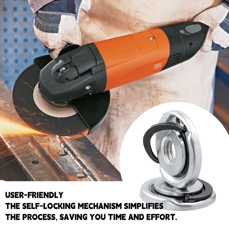 2 Pcs M14 Quick Release Self Locking Flange Nut -