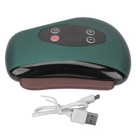 Face Scraping Massager Lymphatic Dredging Heating Electric Photothermal Scraping Device for Arms Neck Red