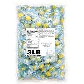 Lemonheads Candy, 3lb Bulk Bag (Approximately 180 pieces), Sour Hard Candy, Yellow Candy, Indvidually Wrapped Lemonhead Bulk Candies