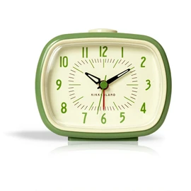 Kikkerland ABS Retro Alarm Clock, Green