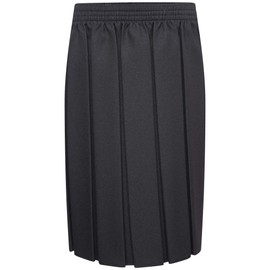 Girls Kids Women School Black Box Skirt Full Pleated Full Elasticated Waist (15-16 Years)