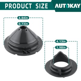 AUTOKAY 52748-SNA-A02 Rear Upper and Lower Coil Spring Insulator Fit for Honda Civic 2006 2007 2008 2009 2010 2011