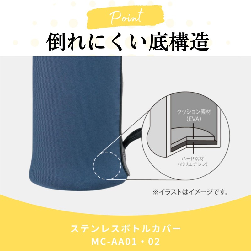 Zojirushi Mahobin MC-AA02-HA Water Bottle Cover, Medium Size for 16.2