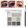 Black Eyeshadow Palette, Smokey Silver Glitter Gothic Eye Shadows Palettes