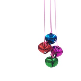 CLLOOTVE Jingle Bells 1-Inch/ 25mm Metal Craft Bells, for Holiday Home Christmas Festival Party Wedding Decoration Gifts DIY Project, 20Pcs, Color