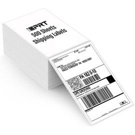 500 Labels – 4" x 6" Direct Thermal Shipping Labels, Fanfold Style, Strong Adhesive, Portable Address Labels, Commercial Grade, for Thermal Printers
