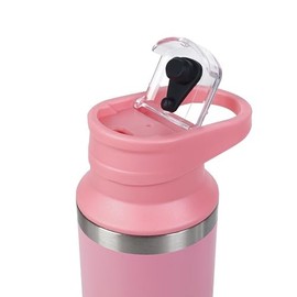 Termo para café y agua con tapa hermética y sin derrames | Termo para frio y caliente de Acero Inoxidable con capacidad de 500 ml | Botella vaso térmico portátil (Rosa.)