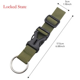 Luggage Backpack Hanging Buckle, 4 Pcs 4 Color 6.88 Inch x 1.18 Inch Adjustable Luggage Backpack Buckle for Attachment Travel Accessories (4)