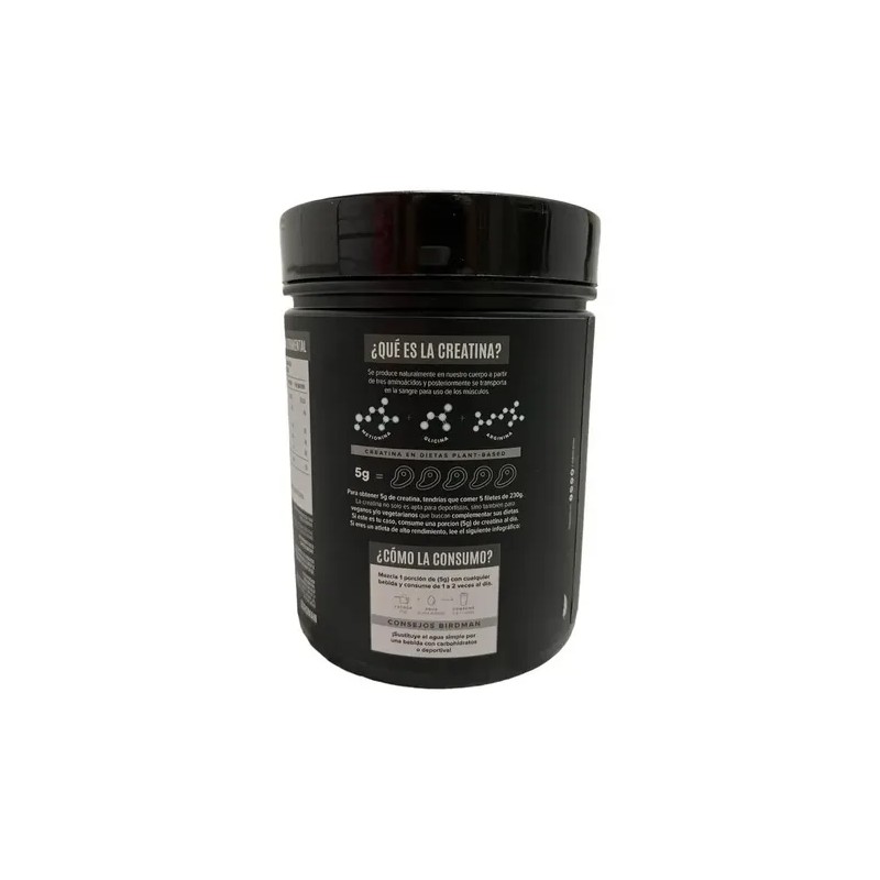 Creatina Monohidratada Polvo Birdman 600g Sin Sabor