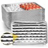 Yesland 30 Pack Disposable Aluminum Pans with Perforated Bottom for