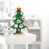 Hand-Painted Wooden Christmas Tree Decoration with 12 Pendants