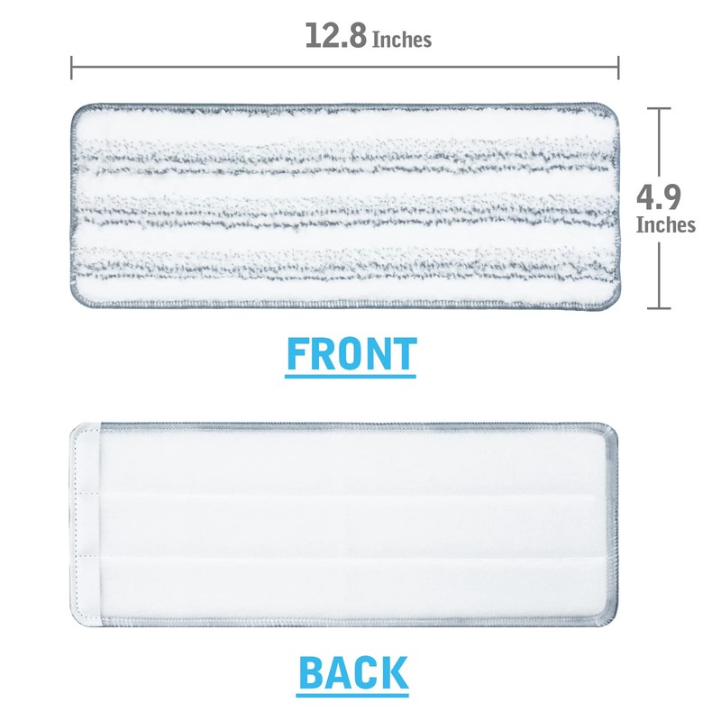 BOSHENG Flat Mop Pads, Mop Replacement Pads, Stronger Absorbent Microfiber