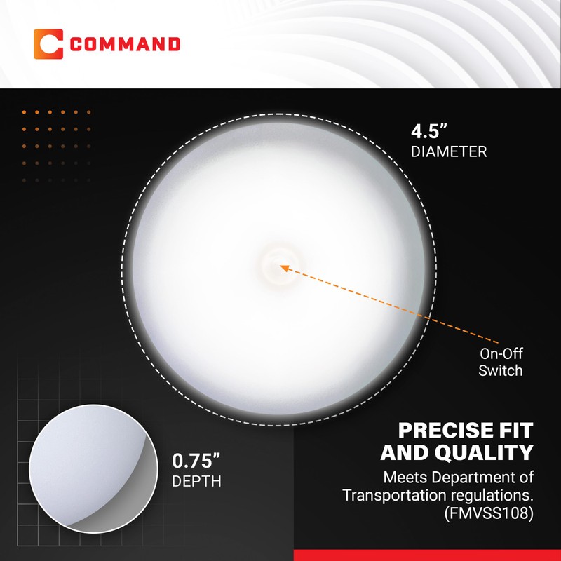 Command Electronics 12V LED Low Profile Surface Mount Ceiling Light