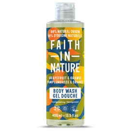 Faith In Nature Natural Grapefruit Orange Shower Gel, Invigorating, Vegan and Cruelty Free, No SLS or Parabens, 400 ml