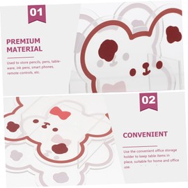 MAGICLULU cosmetic brush holder pen holder desktop case sundries organizer pencil organizer brush pot makeup brush display holder pen and pencil holder office Acrylic storage box cute