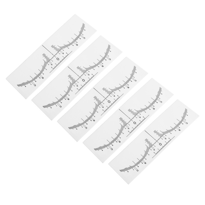 100PCS Eyebrow Ruler Stencils Disposable PVC Clear Scale Brow Microblading