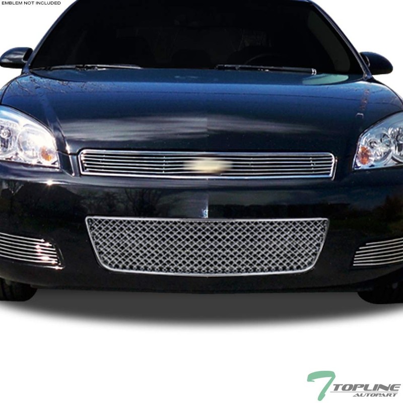 Chrome Mesh Front Lower Bumper Grill Grille Guard ABS Compatible