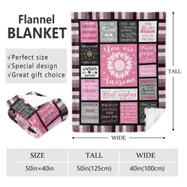 Mcurore Get Well Soon Gifts for Women After Surgery, Sympathy Gift, Inspirational/Relaxation Gifts for Women, Spiritual/Motivational/Encouragement/You are Awesome Gifts for Women Blanket 50"x40"