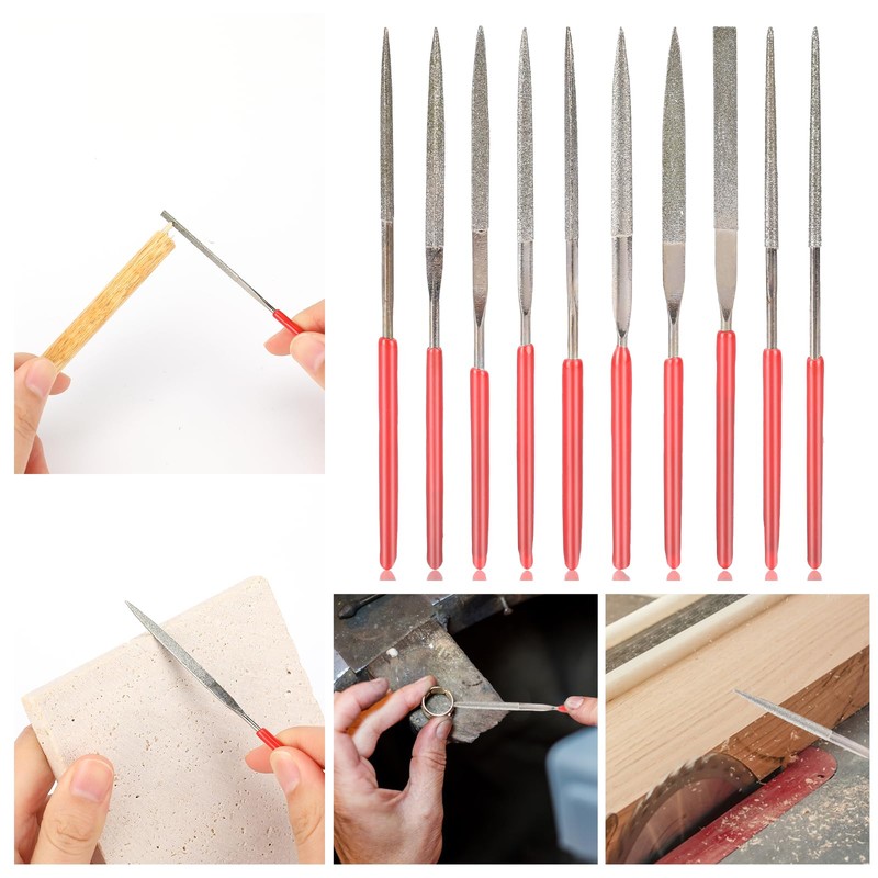 10Pcs Mini Metal File, Mini Diamond Needle File Set, Diamond