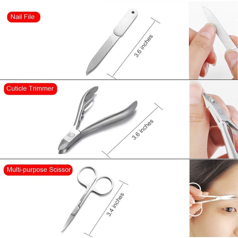 Glamne Manicure Pedicure Set Tools Professional Stainless Steel Nail Care