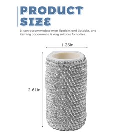 UNLRAE 1PCS Chapstick Holder,Chapstick Holder for Car,Bling Car Accessories for Women,Sparkling Rhinestone Automotive Interior Insulating Lip Balm Mount,Suitable for Most Cars,RVs,SUVs,Trucks (White)