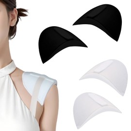 GmwyCzV 2 Pairs Shoulder Pads, Thickness 1.5 cm Inserted Shoulder Pads with Velcro Strap, Foam Shoulder Pads, Shoulder Pads Without Sewing, for Women Men Blazer Coat Clothing