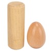 2PCS Wood Egg Shaker Natural Safe Musical Hand Percussion Instrument