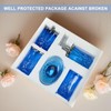 Bathroom Accessories Set,5 Pcs Blue Glass Bathroom Accessory Set,Complete Lotion