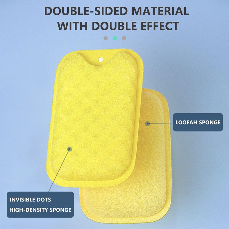 Taoluwin 6Pcs Kitchen Sponges, Dual-Sided Dish Sponge for Kitchen, High-Density