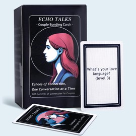 Echo Talks Couple Meaningful Game Conversation Cards for Adults - 200+ Meaningful Questions to Deepen Love & Communication – Thought-Provoking & Fun Conversation Starters for Relationships