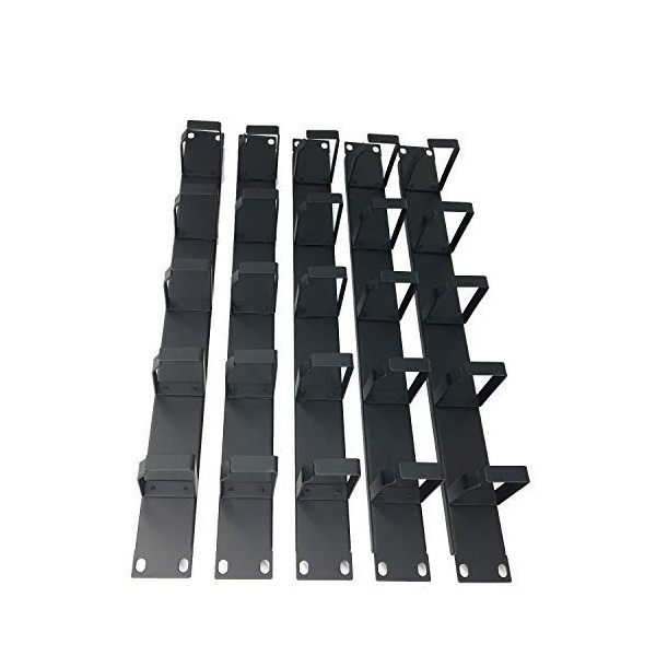 QiaoYoubang (5 Pack) 1U 5 D-Ring Cable Manager - 19
