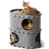 DownyPaws Cat House for Indoor Cats, 2-Storey Foldable Cat Bed