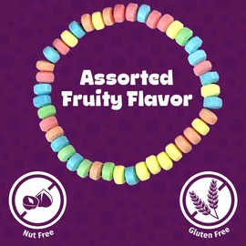 30 Candy Necklace Individually Wrapped - Party Favors for Kids Bulk 30 Count of Stretchable, Edible, Fruity Rainbow Candy Necklaces with Colorful Fruit Flavor for Party Favor Supplies