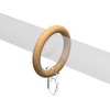 Interdeco Curtain Rods Wooden Rings with Pleat Hooks / Curtain