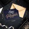 Elegant Graduation Card with Pre-Printed Message – Navy Blue &