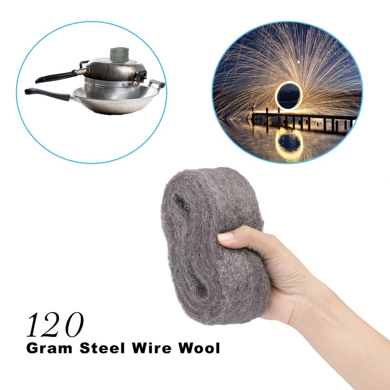 AKORD 120 g Steel Wire Wool, Grade 0000 Steel Wool