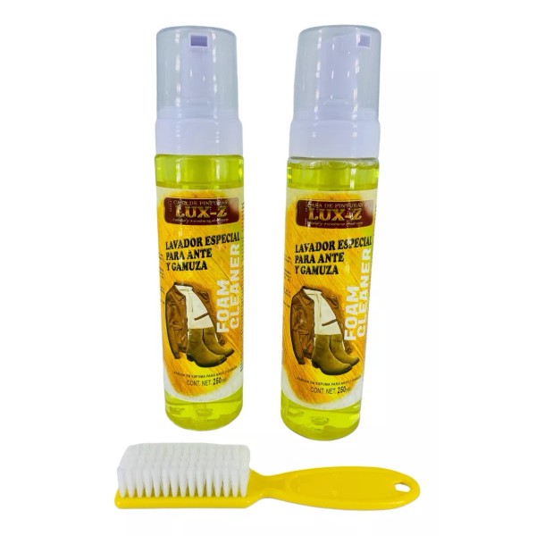 Lux-z Espuma Especial Limpiar Gamuza Ante Foam Lux-z 2pz 250ml